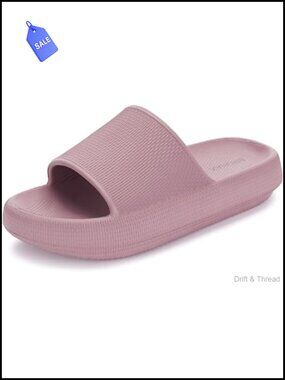 Cushioned Thick Sole Pillow Slippers Open Toe EVA Unisex
